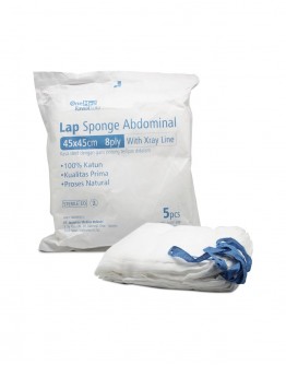 LAP SPONGE ABD 45X45CM 8 PLY X RAY STERIL 1X5'S
