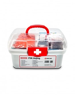 KOTAK P3K PLASTIK JINJING ONEMED + ISI (16 ITEM)