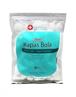 Kapas Bola OneMed  75 gr isi 120pcs